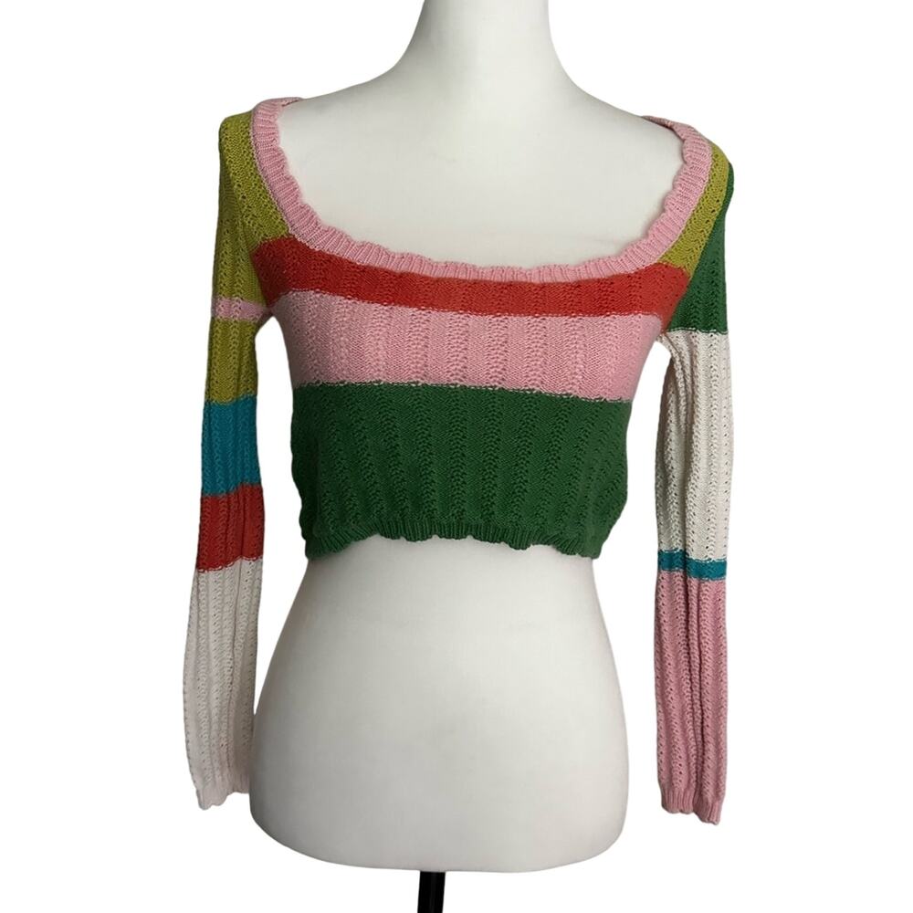 L.A. Hearts Crop top sweater Multi Colored Size XS